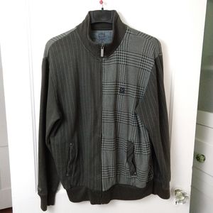 Marc Ecko Zip Up Houndstooth and Striped Jacket